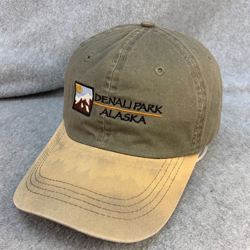 Denali Park Alaska Mens Green Gear For Sports Embroidered Strapback Hat OSFA
